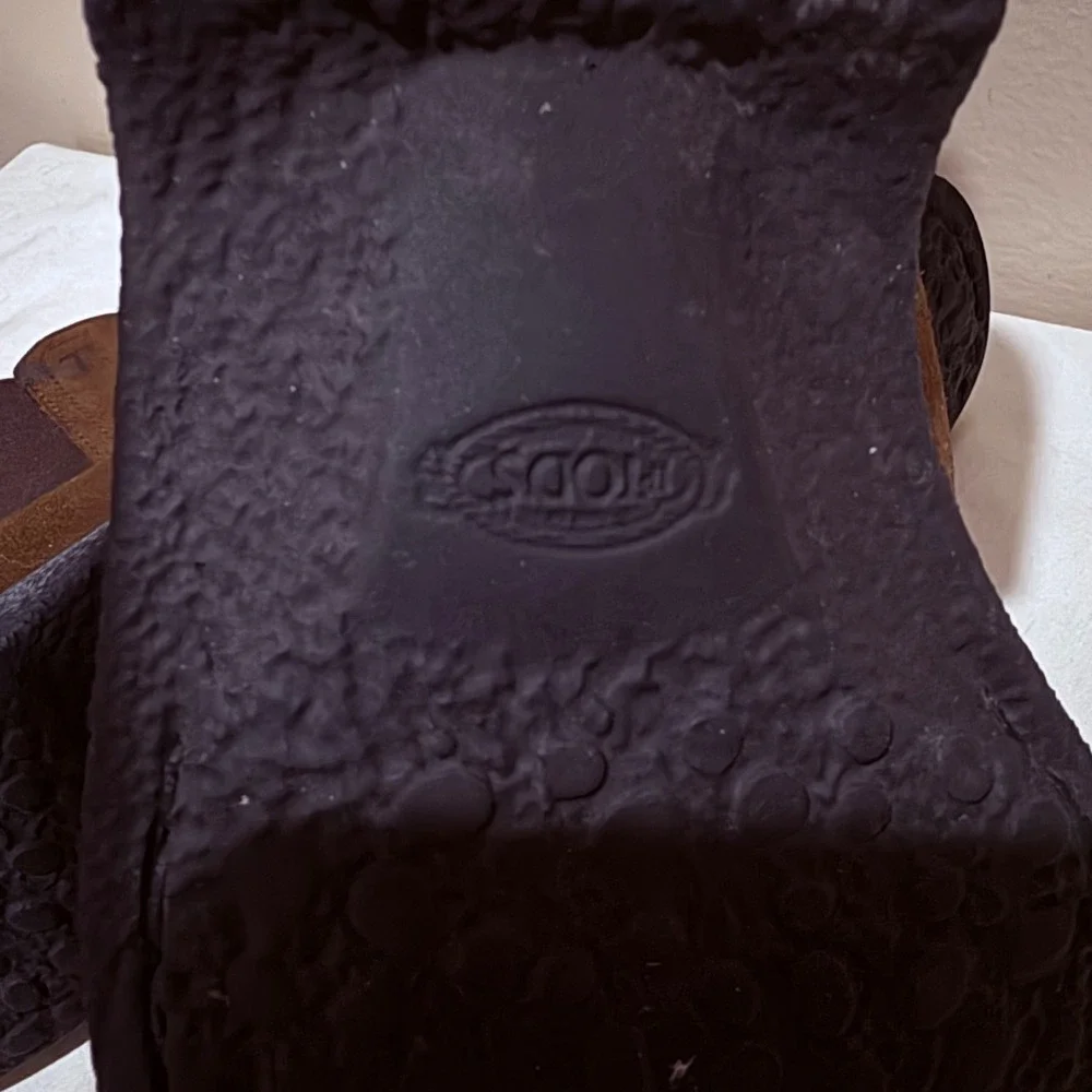Tods Brown Suede Chelsea Boots Mens 6.5‎ Italian Leather Ankle Boots Round Toe